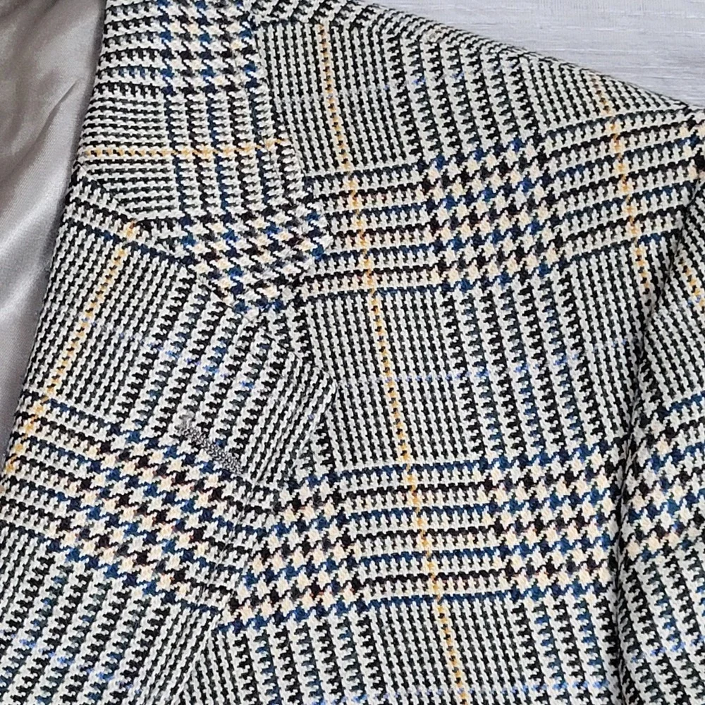 Vintage J. Press Pressidential Sport Coat Mens 46L Glen Plaid Wool Made in USA